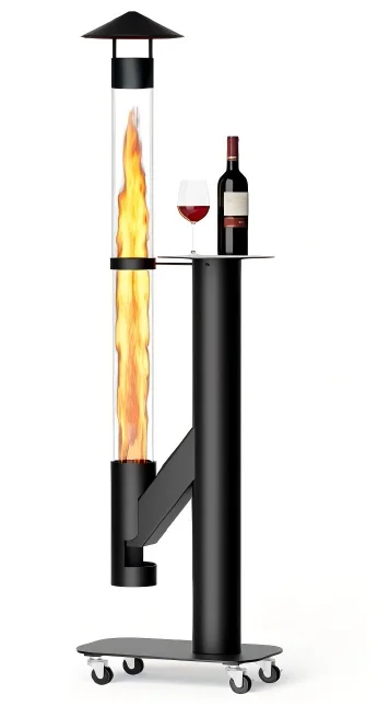 Vertical Steel Wood-Burning Rocket Stove & Pellet Heater Pellet Furnace For Outdoor Patio Camping