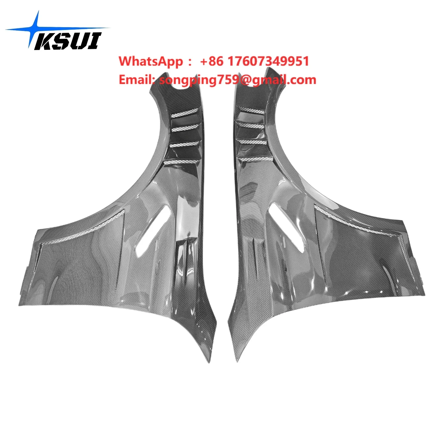 For BMW 5 Series F90 M5 Real Carbon Fiber Side Fenders Modified Automotive Front Bumper Fender Body Kit