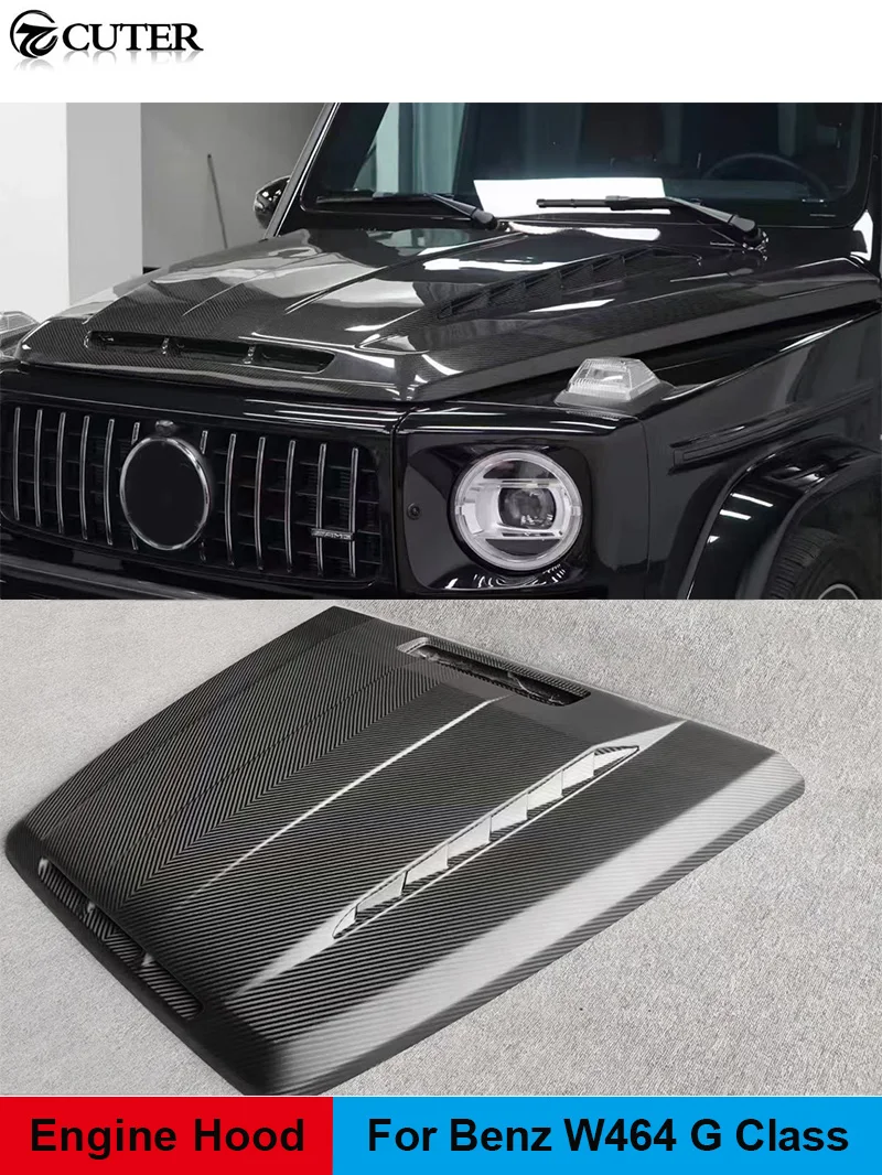 

W464 G Class G500 G63 Топ-стиль Сухой капот двигателя из углеродного волокна для Mercedes Benz W464 G350 G63 Комплект кузова автомобиля 2019