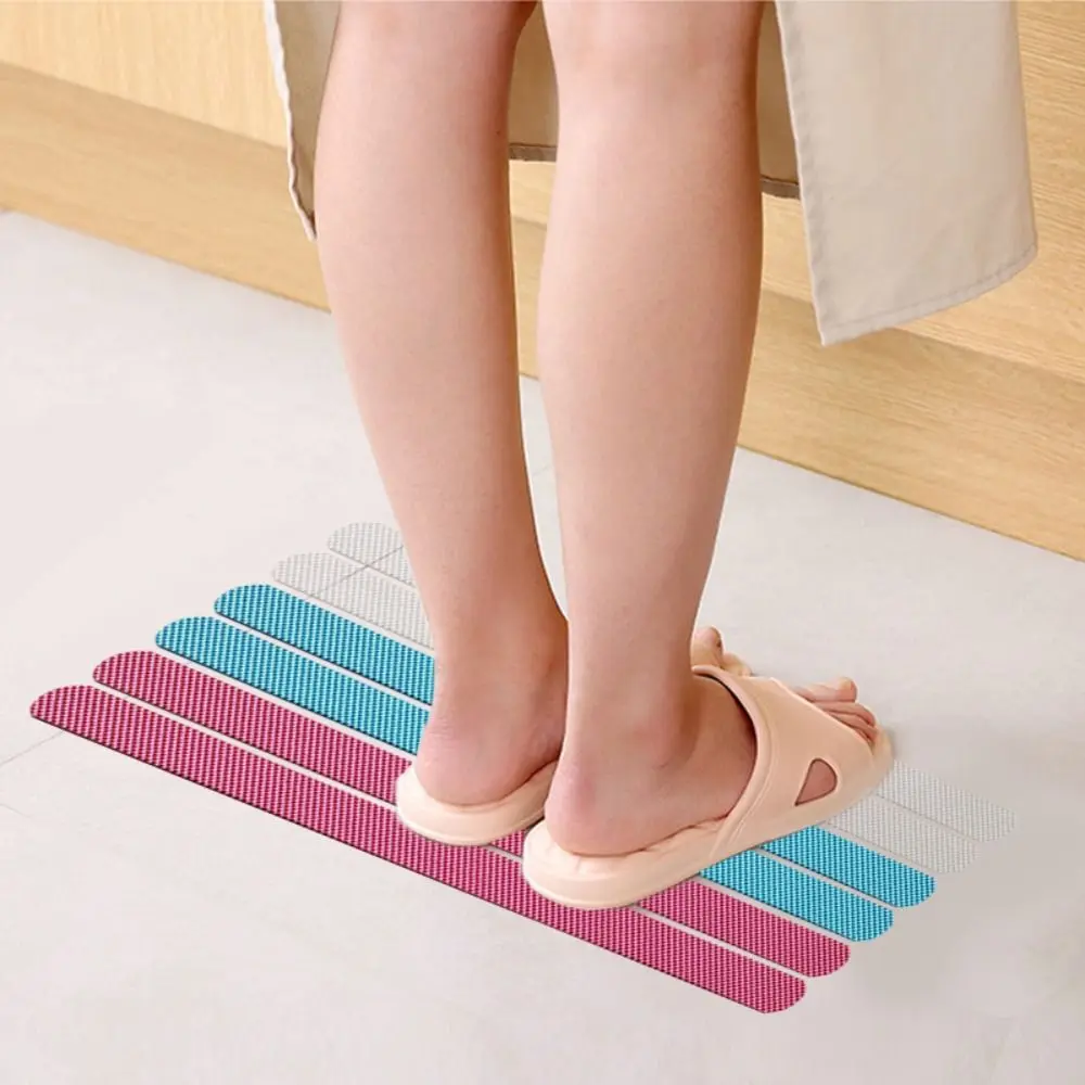 6pcs New Colorful Anti Slip Strips Non Slip Portable Shower Stickers Stairs Floors Bathtubs Showers Bath Safety Strips