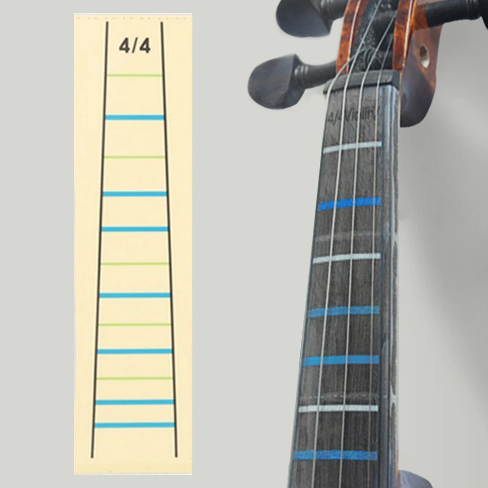 

4 Pcs Violin Microtuner 4/4 Accessory Parts Case Guide Notes Stickers Fretboard Indicator Accessories