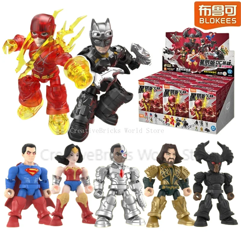 BLOKEES DC Heroes Star Series Wave 2 Building Block Figures The Flash Superman Wonder Woman Assemble Action Figure Toy Gift view 2