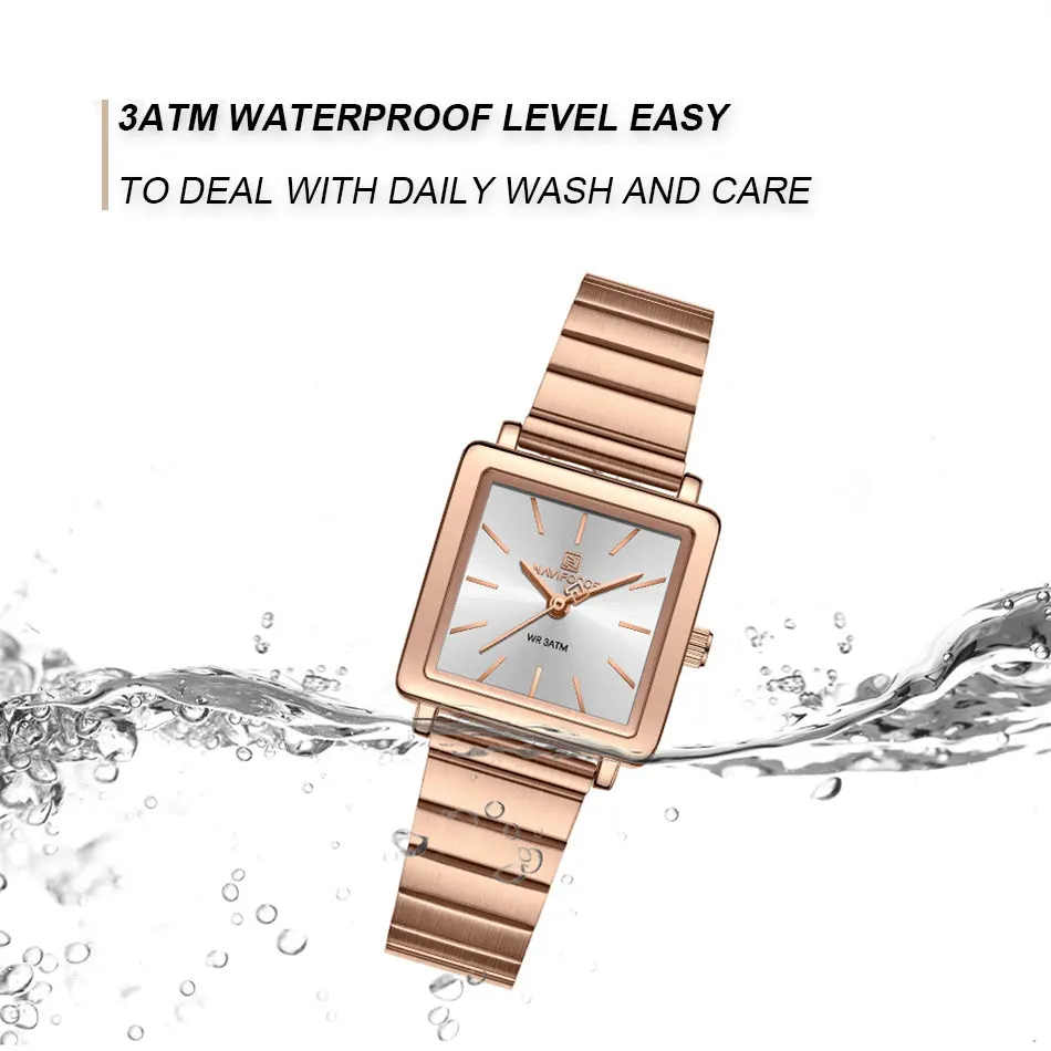 NAVIFORCE Women\'s Watches Waterproof Clock Top Brand Luxury Full Steel Watch Woman Casual Quartz Wristwatch Relogio Masculino