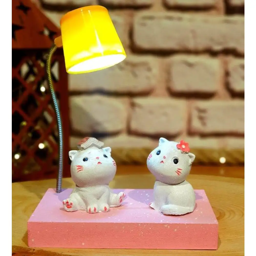Cute Friendly Kitties Table Lamp Gift for Friend