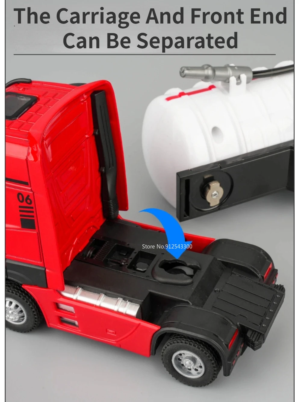 Diecast in lega modello giocattolo per camion cisterna a Gas in scala 1/50 con funzione di spruzzo sonoro leggero veicoli di ingegneria per regali