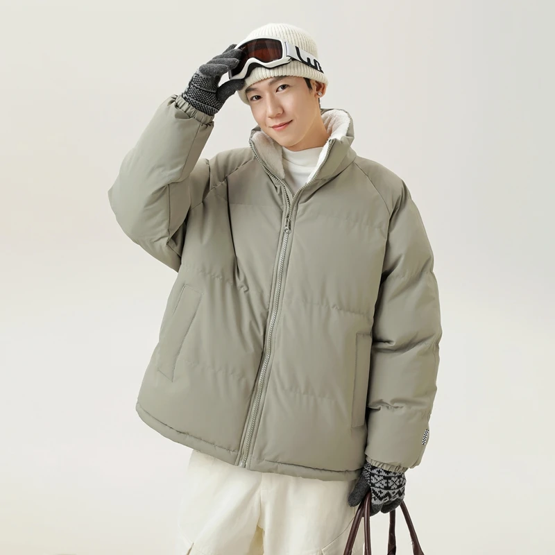 

8-цветное зимнее ветрозащитное утепленное хлопковое пальто унисекс в корейском стиле | Теплая однотонная студенческая куртка для пары