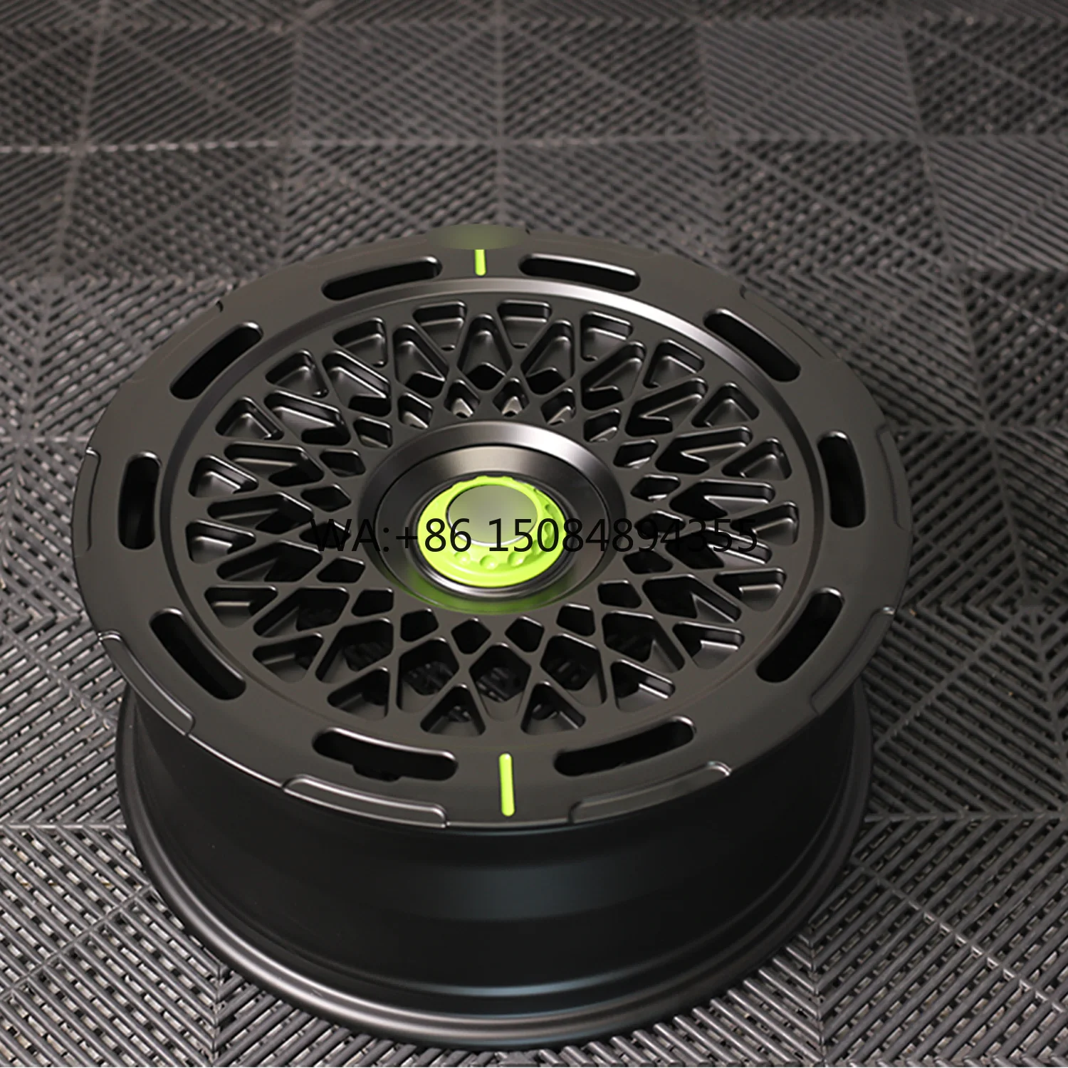 

Custom Matte Satin Black Forged Wheels, Fake Center Lock Design 18-26 Inch Alloy Rims for Luxury SUV & EV Refitting