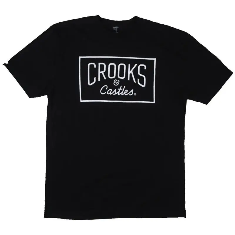 

Мужская черная футболка XL с логотипом Crooks Castles Script, аутентичная уличная одежда