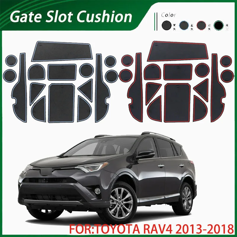 

CAR door slot pad for 13-18 Toyota RAV4 door slot pad, water cup pad, interior modification, armrest box, storage pad decoration