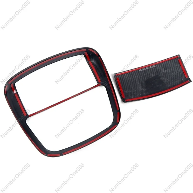 Carbon Fiber Interior Front Reading Light Lamp Cover Trim Sticker For Dodge Durango 2011-2020