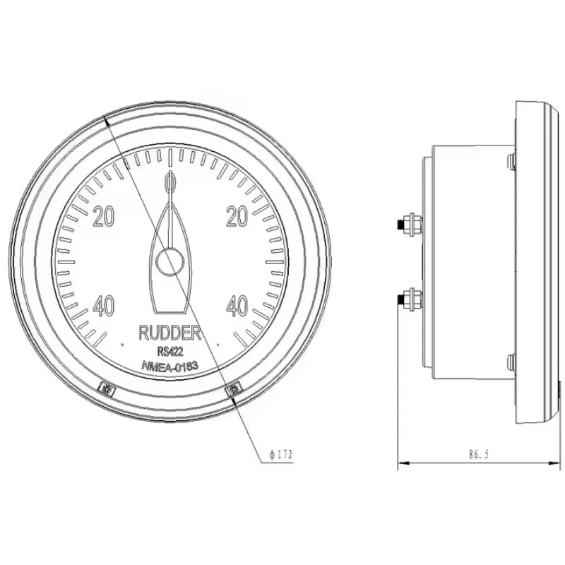 STT FD-6B Цифровой тип сигнала Индикатор угла руля Полный системный приемник Комплект морских товаров