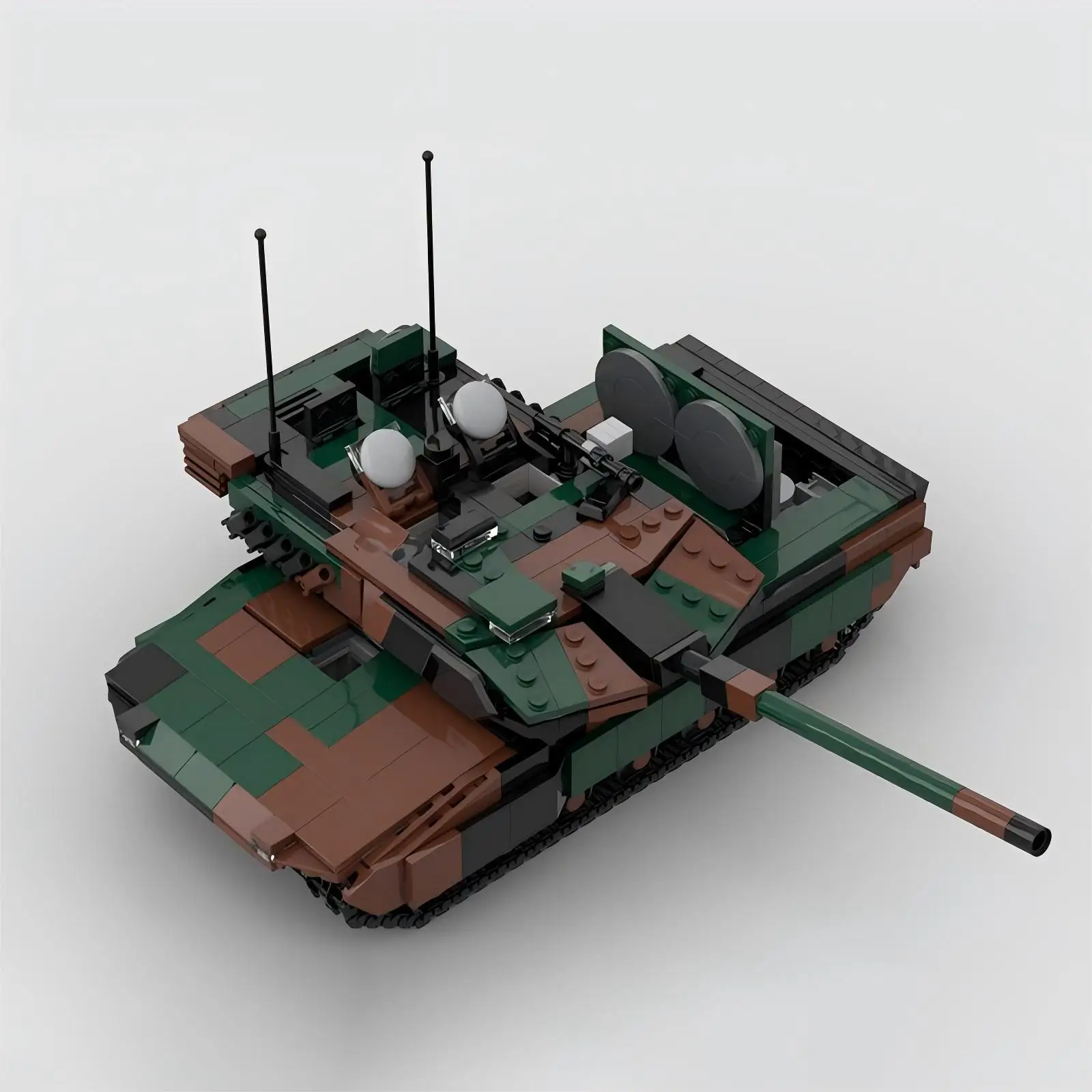 MOC M1A2 Abrams Militär-Panzerfahrzeug Woodland Hauptkampfpanzer DIY Technik Bausteinmodell Kinder-Bausteine Spielzeug – Detail 5