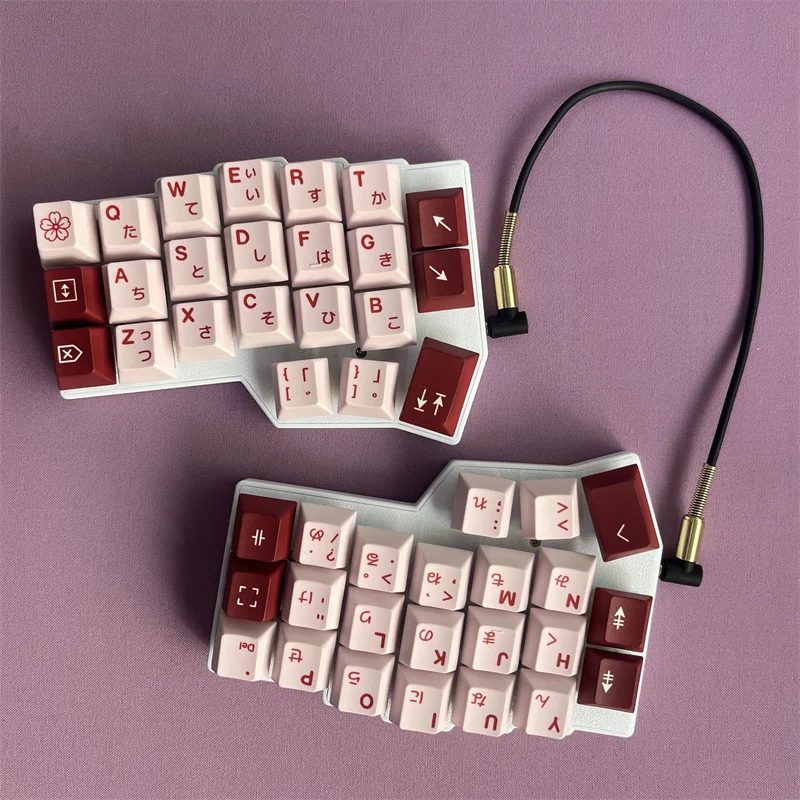 CORNE V4 Split Teclado Ergonomia Hot-swappable MX Teclado Mecânico Com Fio RGB VIAL Personalizado Teclados para Mão Esquerda e Direita