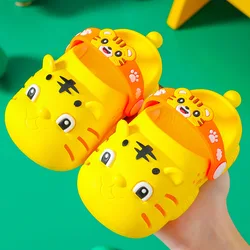 Designer slippers baby tiger cartoon children garden shoes breathable slides infant 1-6 year Babi home slippers shoes kid