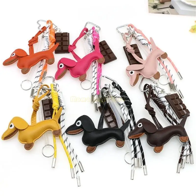 X90d Wursthund Keyrings Schokoladenschlüsselautos Schlüsselkette Hängende Ornamente Tasche Charme