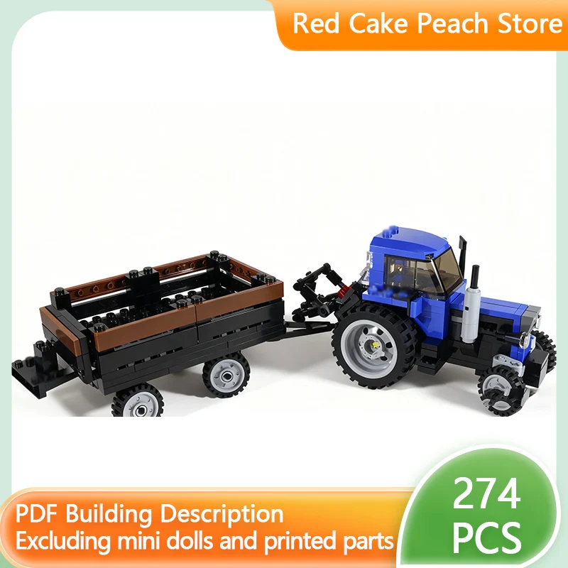 

Модель городского автомобиля MOC, строительные кирпичи, трактор, Беларусь TZ-80, модульная технология прицепа, детские праздничные подарки, сборный игрушечный костюм