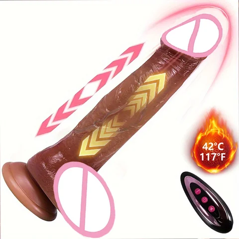 Dildo - Realistic Vibrating Dildo - Wireless Remote Control Heating, G-Spot Stimulator Sex Toy for Women 18+