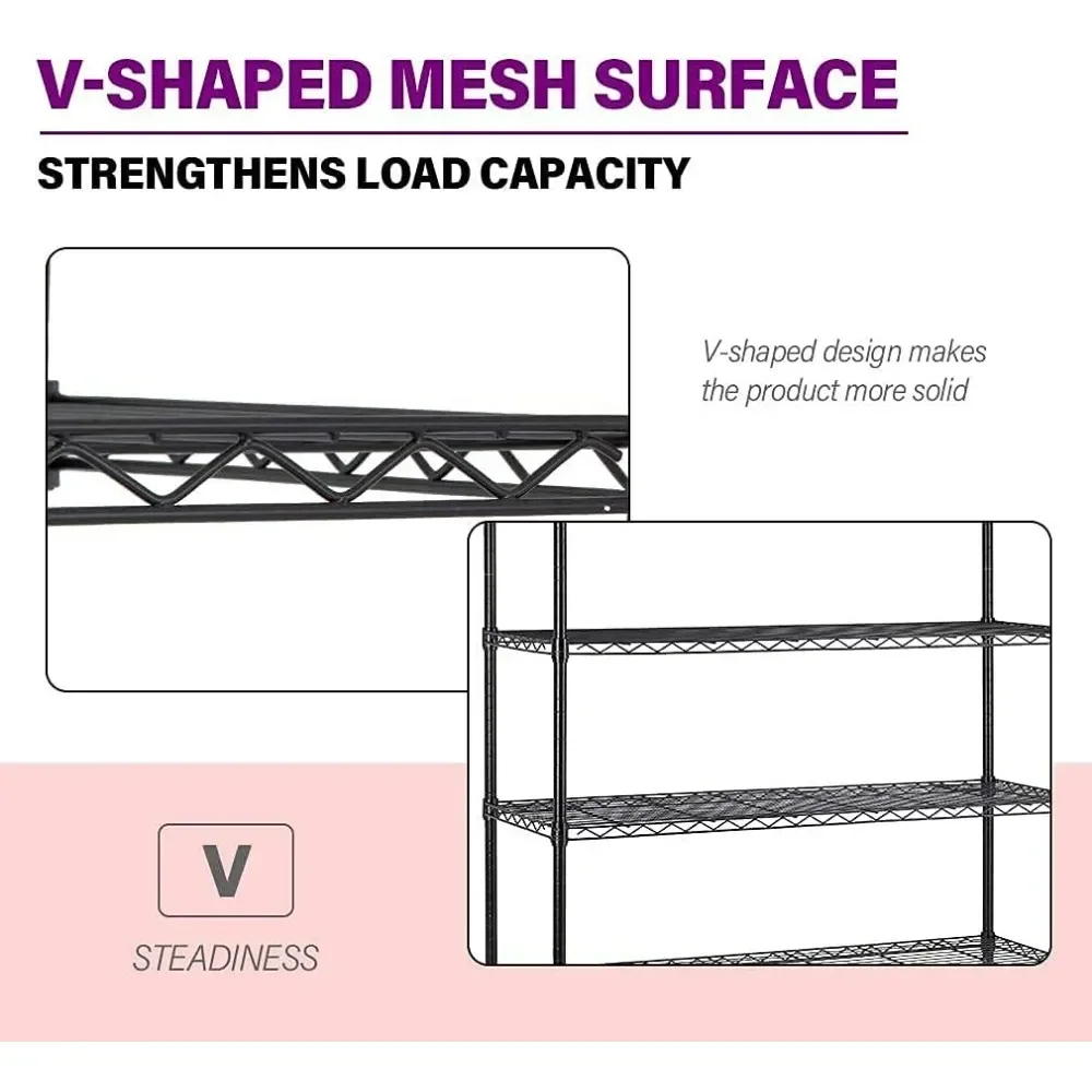 Wire Shelving Unit Storage Cart Metal Shelf Rolling Utility Cart 2100Lbs Capacity with Tier Casters Adjusta furniture sideboard