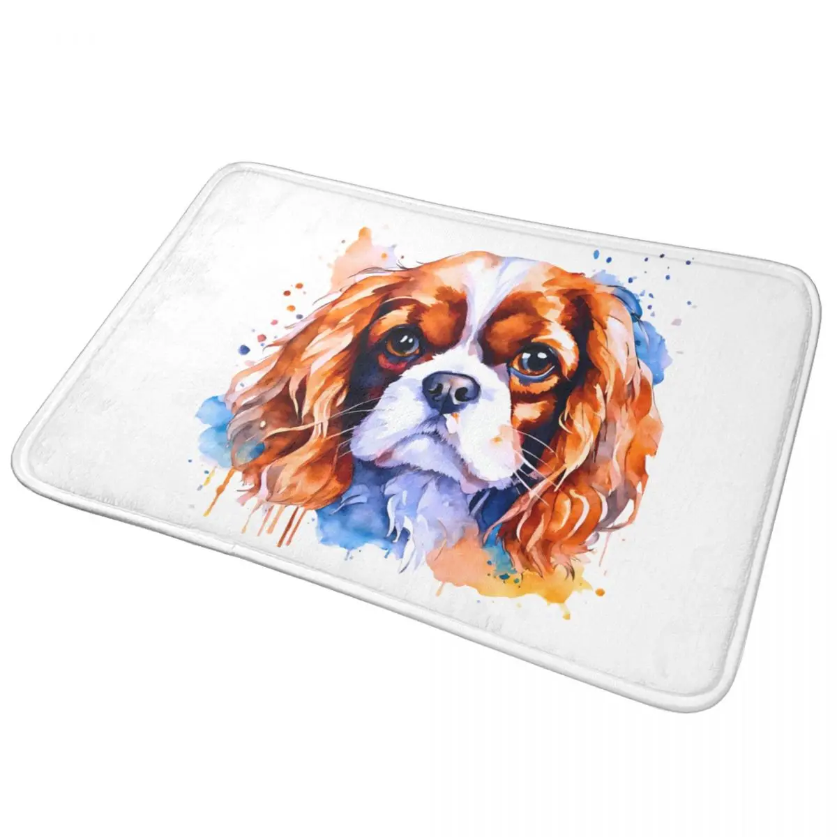 Cavalier King Charles Spaniel Floor Mat Kitchen Shower Door Dog Bath Mat Fast Dry Retro Bathroom Accessories Non Slip Toilet Mat