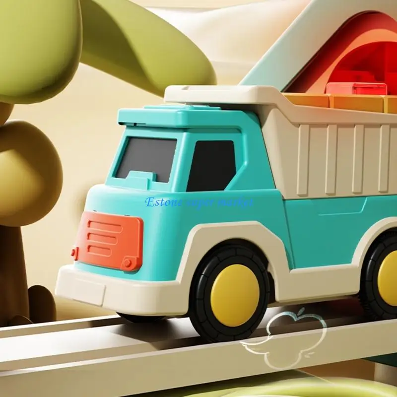 090B Juego vías tren con temática urbana y motores eléctricos para niños y niñas mayores 3 años