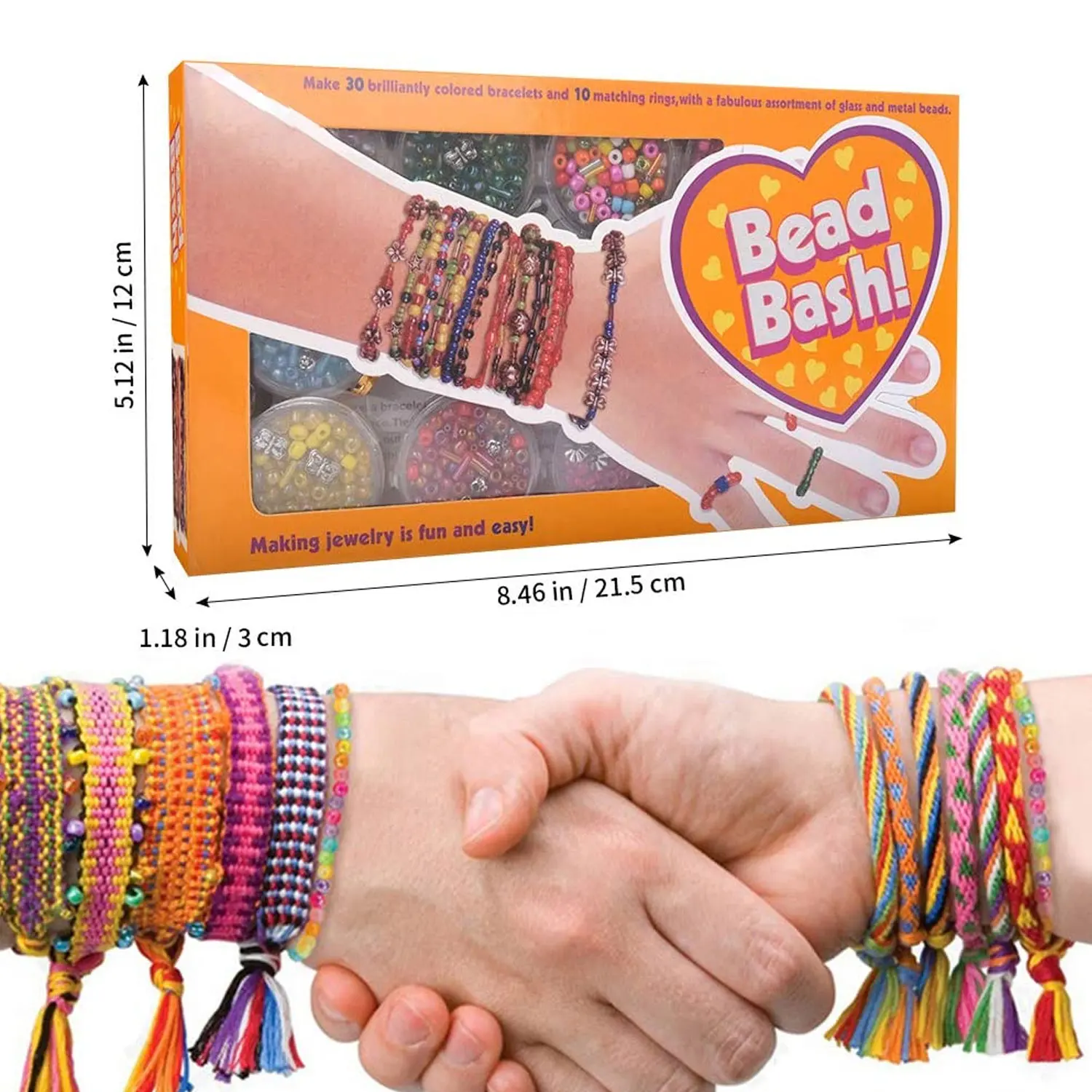 Friendship Bracelet Kit Make Your Own Beads Bracelet Jewelry Making Handmade Crafts Toys for Girls Toddlers Christmas Gifts