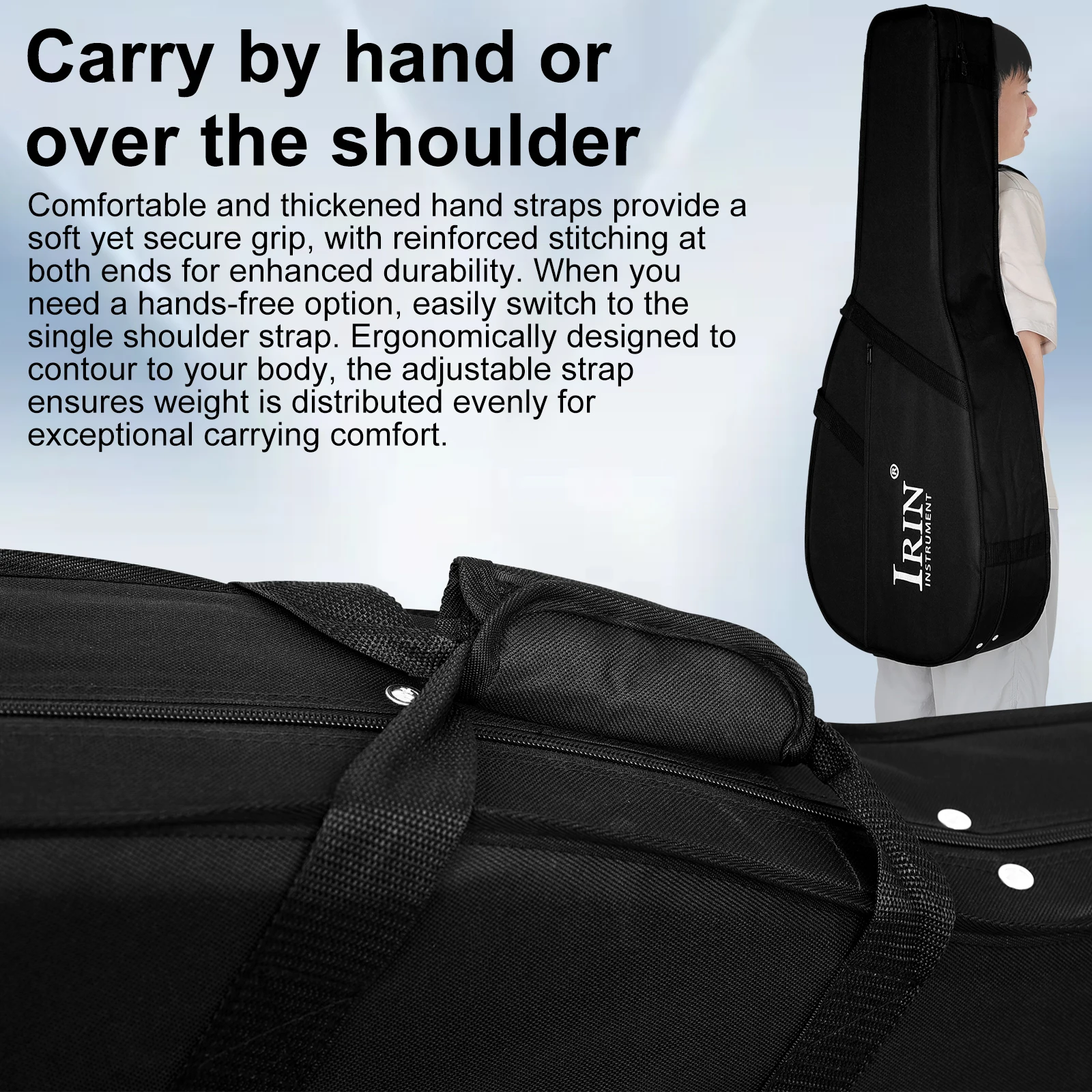 IRIN 39/41 Inch Guitar Case Oxford Cloth Shockproof Bag Classical Acoustic Guitars Accessories for Instrument Storage Protection