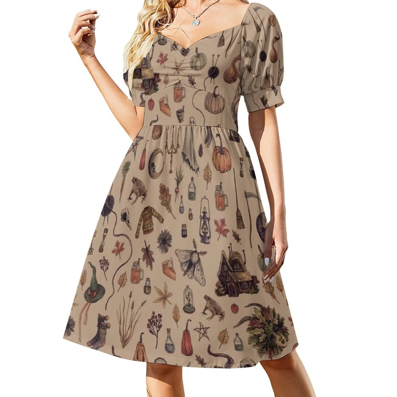 

Rustic Brown Cozy Crone Sleeveless Dress summer woman dress 2023 summer dress woman 2023