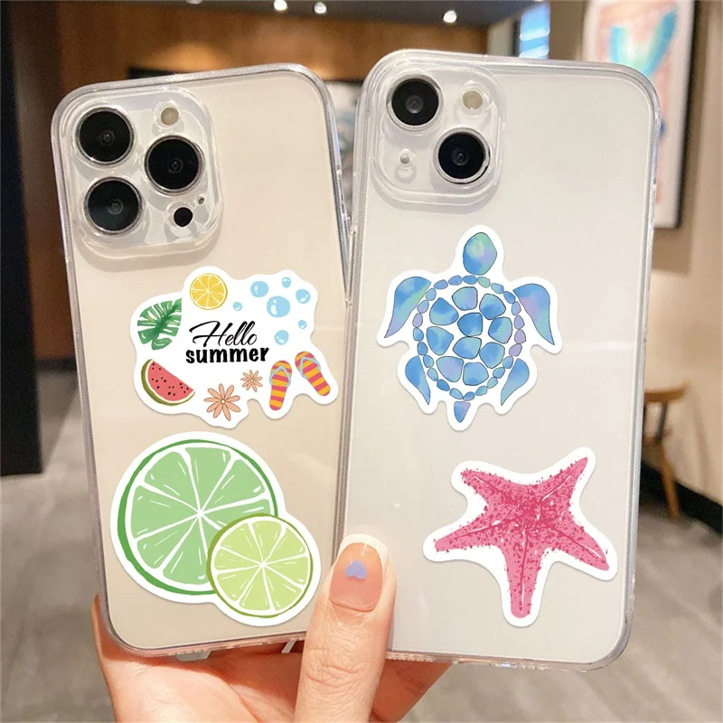 10/30/50PCS Rosa Felice Estate PVC Adesivo Appiccicoso Estetica Decorazione FAI DA TE Scrapbooking Materiale Scolastico Per Bambini