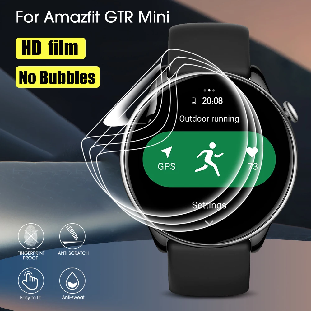 Hydrogel Film For Huami Amazfit GTR Mini Anti-Scratch TPU Soft Screen Protector HD Film For Amazfit GTRMini Not Tempered Glass