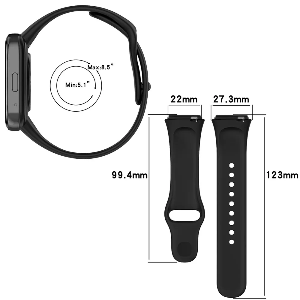 BEHUA Fashion Silicone WatchBand For Redmi Watch 3 Active Smartwatch Strap Wristband Bracelet For Redmi Watch 3 Lite Accessories