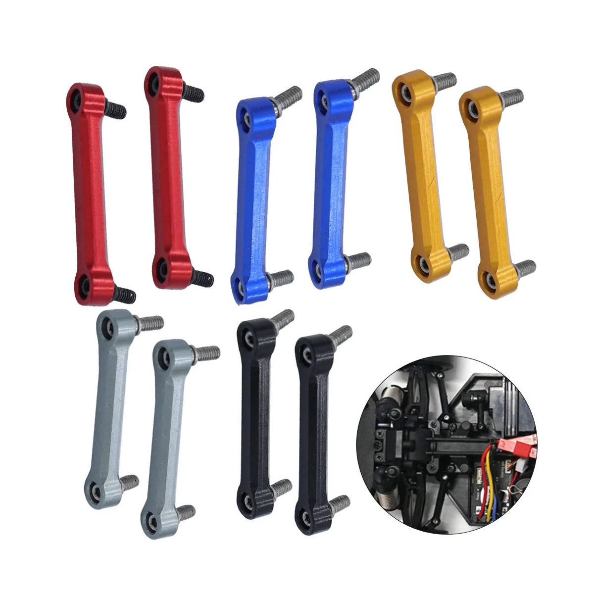 Batang tarik Tautan Logam untuk SG 1603 SG 1604 SG1603 SG1604 UDIRC UD1601 UD1602 UD1603 UD1604 1/16 suku cadang Upgrade mobil RC, 6