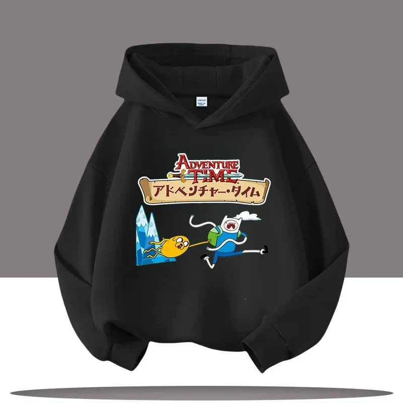 

2025 New Adventure Time Kids Hoodie with Avatar Cartoon Print - Boys' Sportswear for Girls' Casual Top - Fall/Winter Clothing