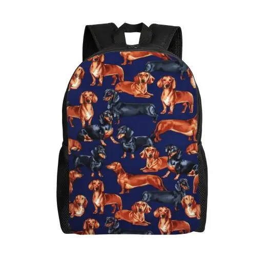 Dachshund Dogs Backpack for Boys Girls Wiener Sausage Dog  display picture 1