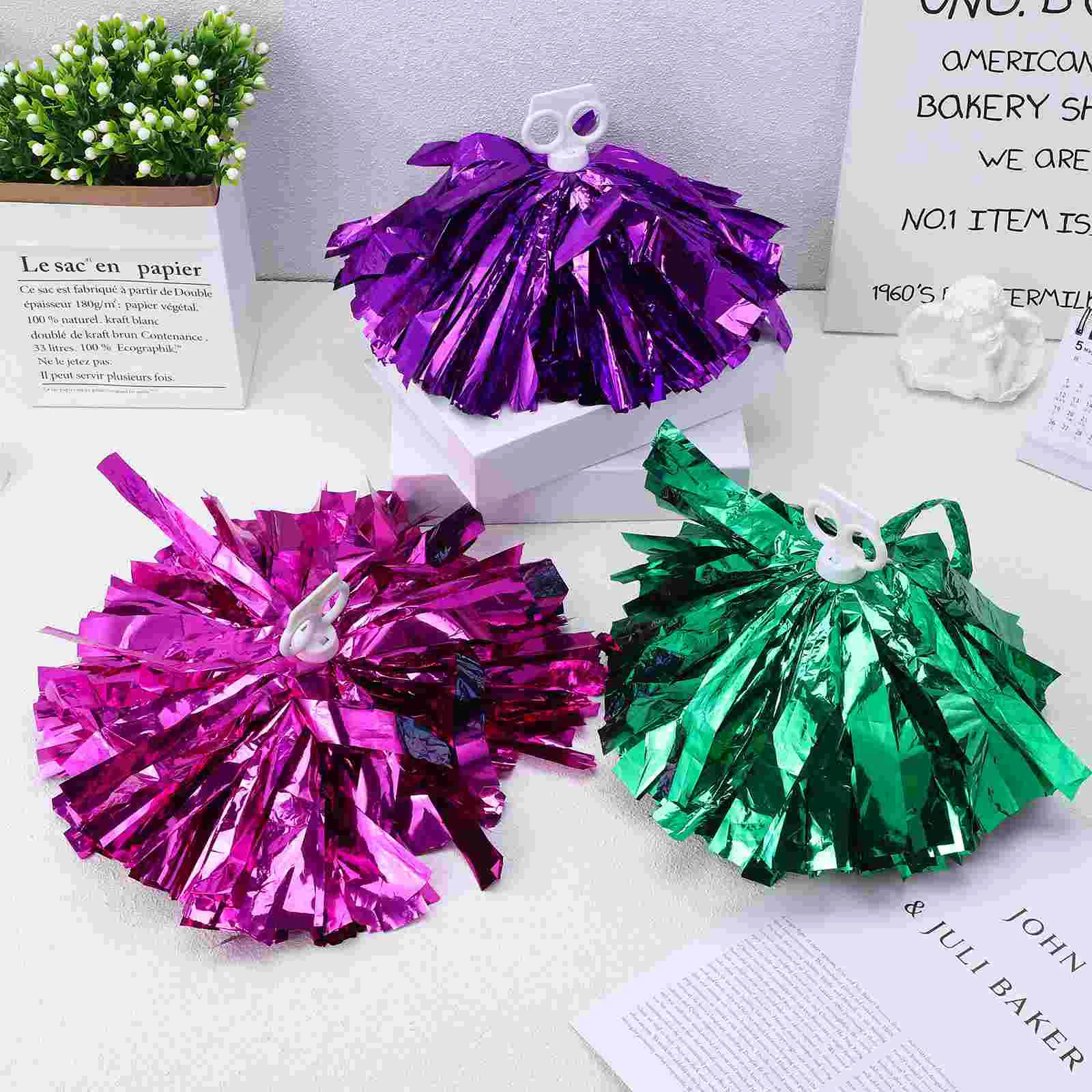 7 Paar Cheerleading-Blumenball-Pompons für Sportveranstaltungen, Partys, Gastgeschenke für Haustiere für Cheerleader-Pompons