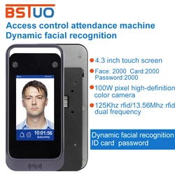 4.3inch HD Biometric Face Facial Recognition Doorman Door Lock Access Control System TCP/IP Wifi Attendance Machine 2000 Users