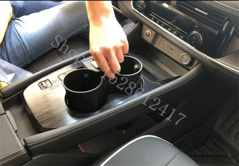 Central control water cup holder modified gear water cup slot frame limiter storage box For Nissan X-trail T33 2021-2023