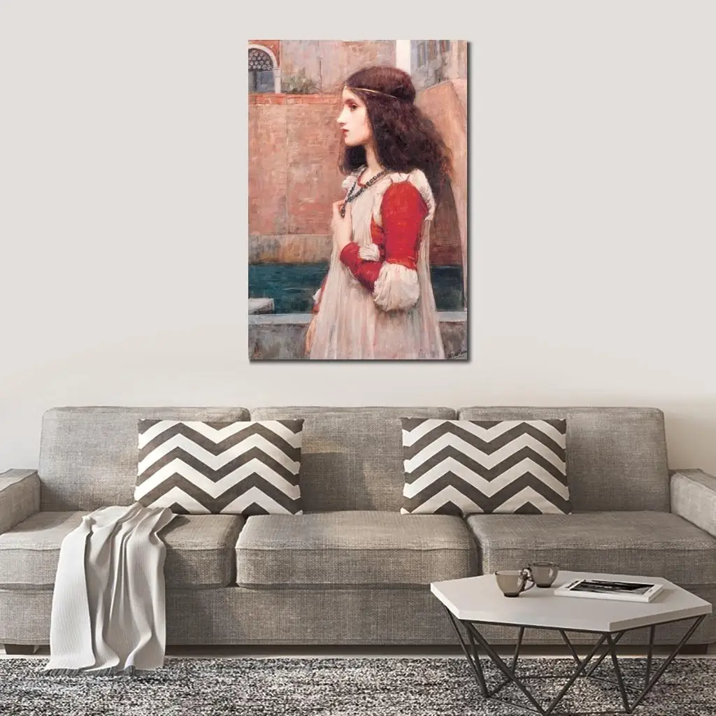 Portrait Woman painting John William Waterhouse Juliet handmade High quality