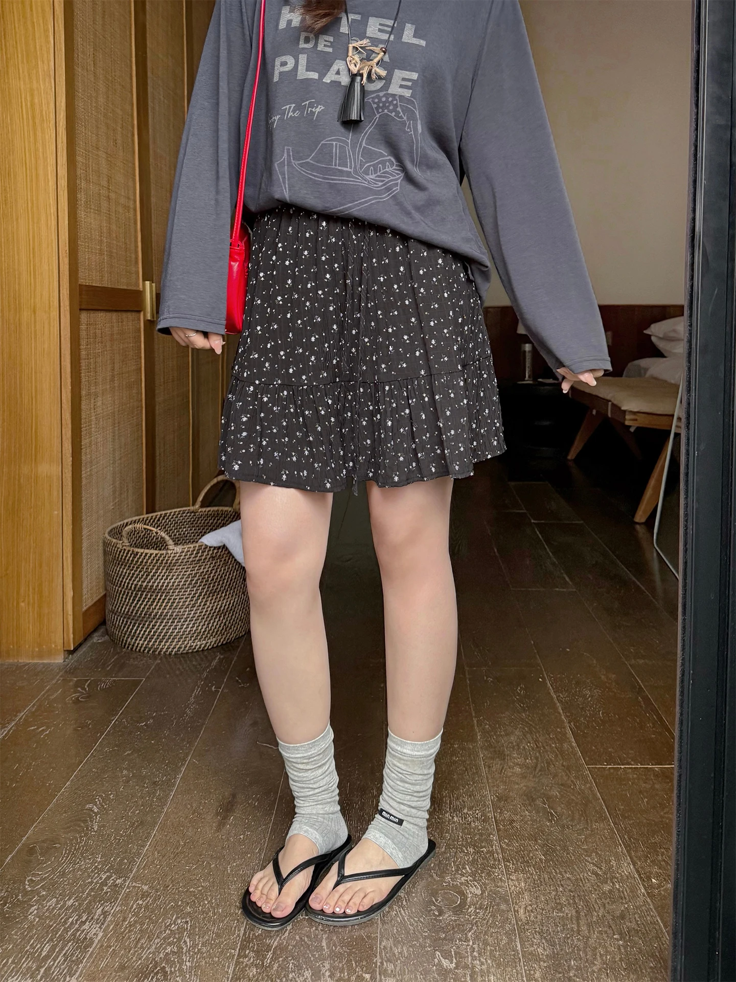 

Юбка с цветочным принтом для похудения, больших размеров, женская, модная, в стиле ретро, повседневная, из полиэфирного волокна, с высокой талией, А-силуэт