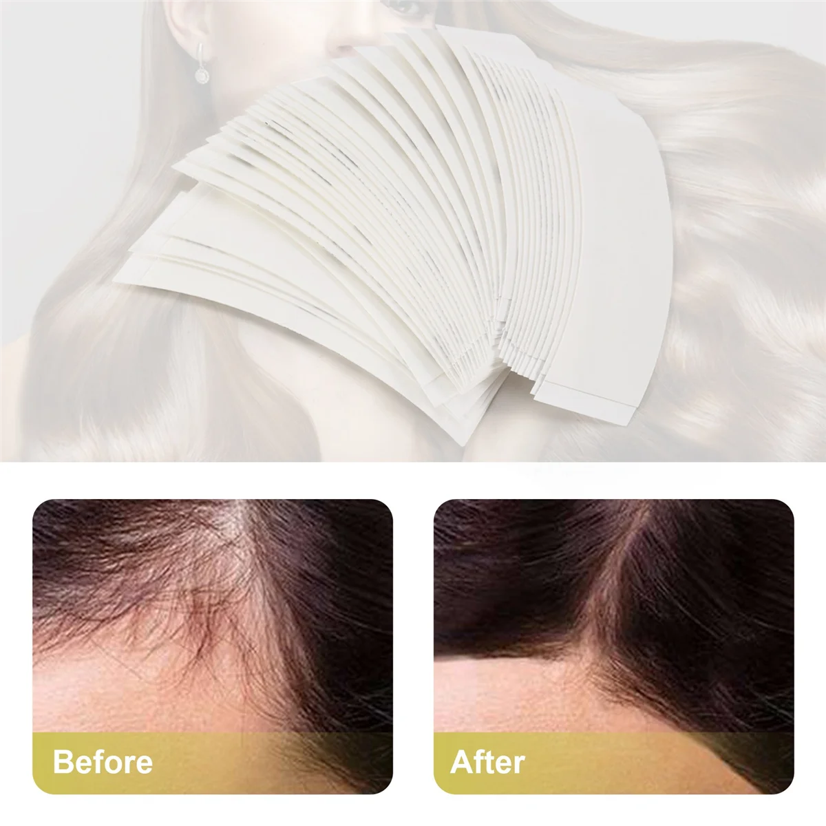 AAAF 36Pcs/Lot Ultra Hold Wig Double Sided Tape Strong Adhesive Hair System Extension Strips Waterproof for Toupees/Lace Wig