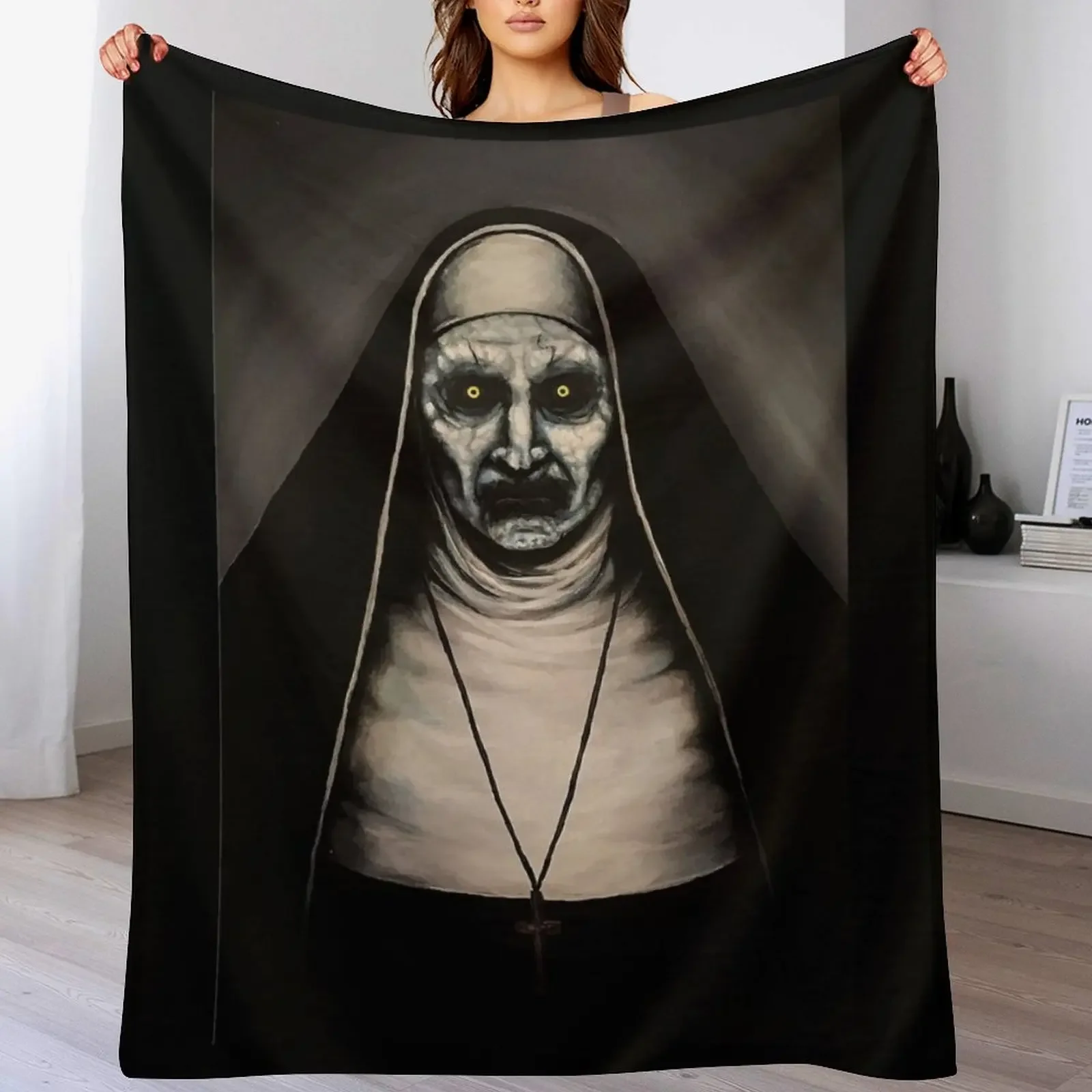 

Valak Throw Blanket Personalized Gift Single Plaid Plaid on the sofa Blankets