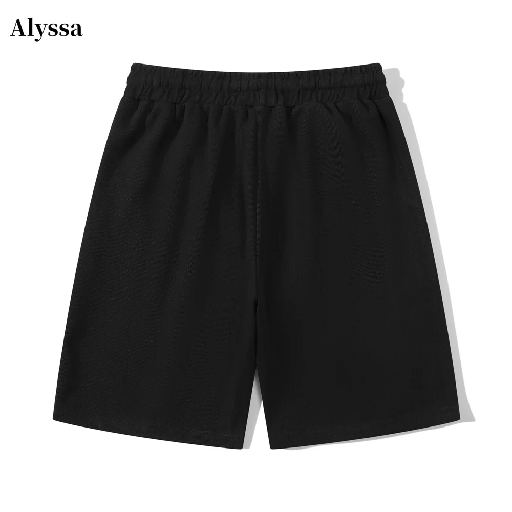 Men\'s shorts Sweat Shorts for Men Casual Clothing Jogging Sport Short Pants Black Color Drawstring Loose Gym Sports Training