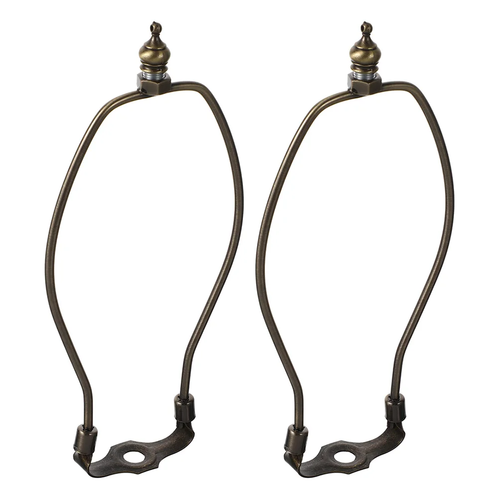 

2 Pcs Horn Bracket Lampshade Holder Floor Replacement Shades Harp Alloy Plating