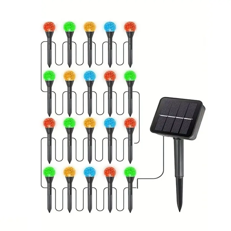 

【ЭЛЕКТРОННЫЕ АКСЕССУАРЫ】Светодиодная солнечная гирлянда 20 в 1 для сада и двора, 8 цветовых режимов, для праздничных свадеб и вечеринок