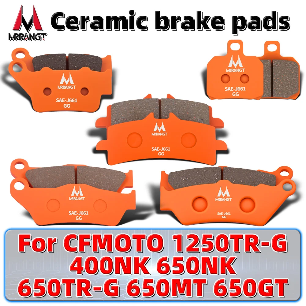 

MRRANGT Motorcycle front Rear Ceramic Brake Pads Set Low Noise fit for CFMOTO 650NK 650MT 650GT 650TR-G 400NK 1250TR-G