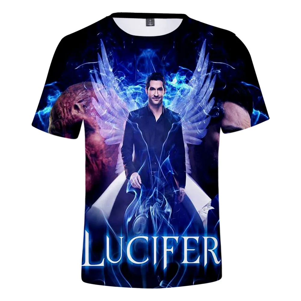 TV Show Lucifer Morningstar 3D Printed T-shirt Women Men Summer Fashion Short Sleeve Funny Tshirt Devil Graphic Streetwear Tops