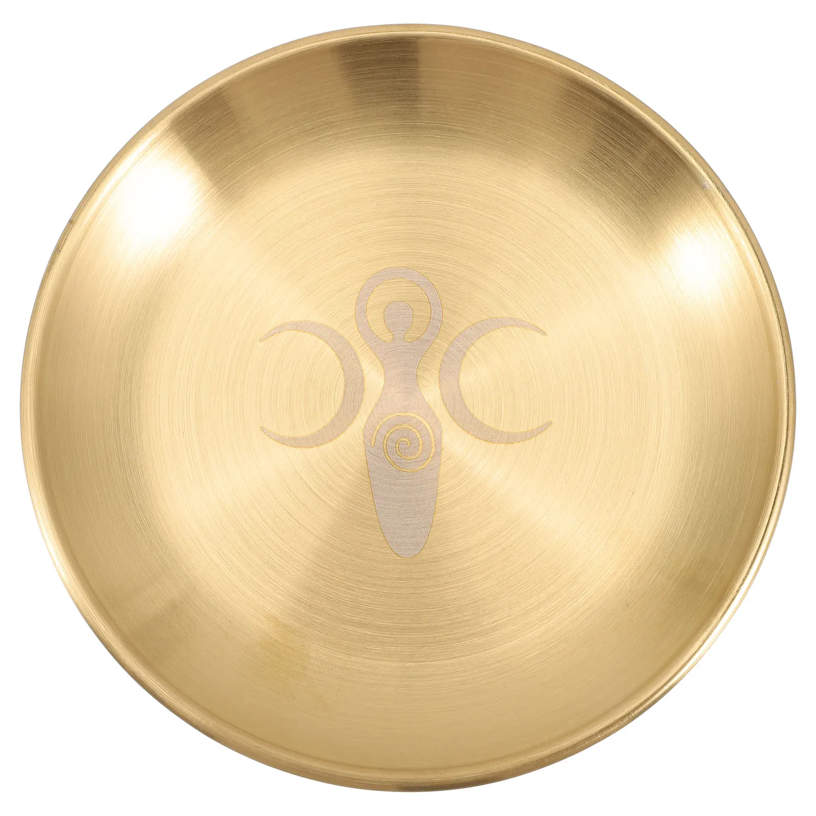 

C Decorative Plate Wizard Shaman Round C Tray C Altar Round Metal Tray Storage Tarot Household