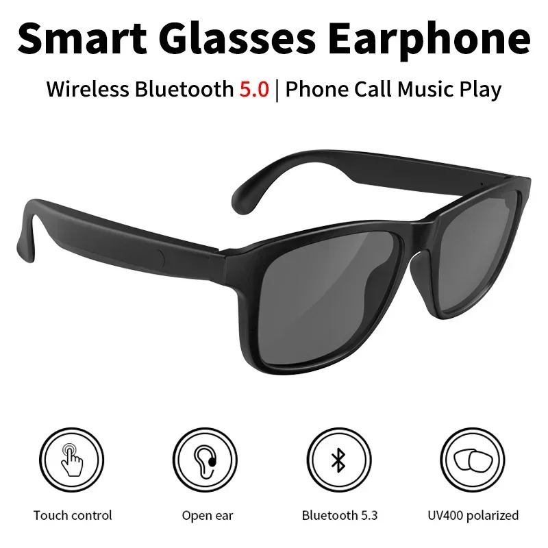 Glasses Earphone Smart Wireless Bluetooth 5.3 Headphone Sunglasses UV400 Polarized Len Touch Contrl Call Music Sport Eyeglassess