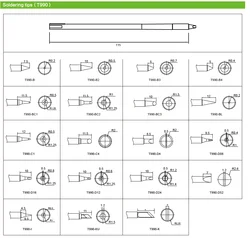 Punta di saldatura serie T990 originale ATTEN per stazione di saldatura digitale ST-990 ST-909 90W