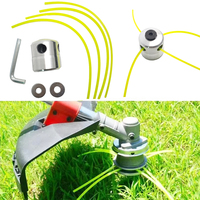Aluminum Grass Trimmer Head Brush Cutter Pillar 4 Lines Headboard Garden Tools for Grass Cutting Mower Strimmer Tool