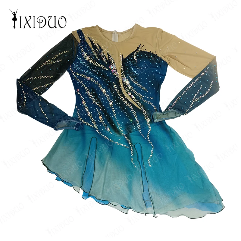 Figure Skating Costume Custom Competition Skater Dress for Girls Women Children Gymnastics Show Skater Dress Costumes Customize